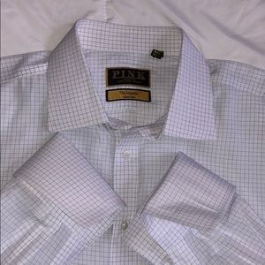 📦📦 Pink Classic Fit French Cuff Dress Shirt XL